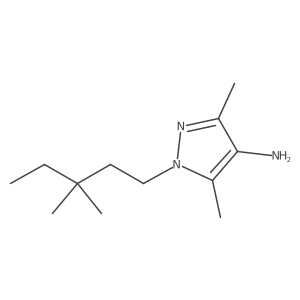 1-(3,3-dimethylpentyl)-3,5-dimethyl-1H-pyrazol-4-amine Structure