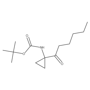 tert-butyl N-(1-hexanoylcyclopropyl)carbamate结构式