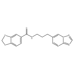 N-(3-([1,2,4]triazolo[1,5-a]pyrimidin-6-yl)propyl)benzo[d][1,3]dioxole-5-carboxamide Structure