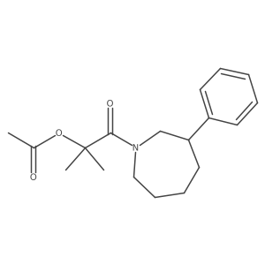 2-Methyl-1-oxo-1-(3-phenylazepan-1-yl)propan-2-yl acetate结构式