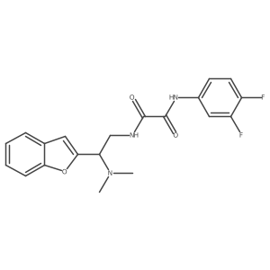 N1-(2-(benzofuran-2-yl)-2-(dimethylamino)ethyl)-N2-(3,4-difluorophenyl)oxalamide Structure