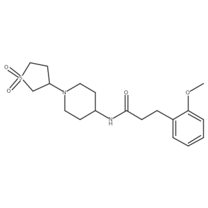 N-(1-(1,1-dioxidotetrahydrothiophen-3-yl)piperidin-4-yl)-3-(2-methoxyphenyl)propanamide Structure