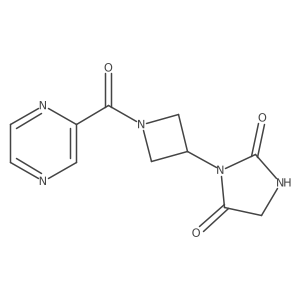 3-[1-(Pyrazine-2-carbonyl)azetidin-3-yl]imidazolidine-2,4-dione结构式