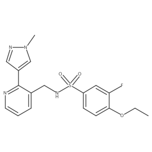 4-ethoxy-3-fluoro-N-((2-(1-methyl-1H-pyrazol-4-yl)pyridin-3-yl)methyl)benzenesulfonamide Structure