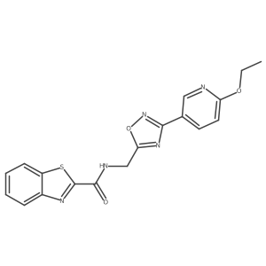 N-((3-(6-ethoxypyridin-3-yl)-1,2,4-oxadiazol-5-yl)methyl)benzo[d]thiazole-2-carboxamide Structure
