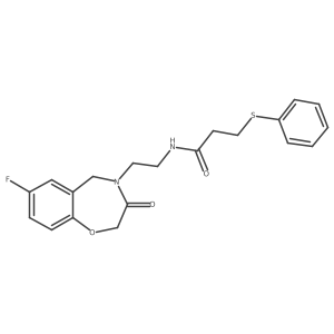 N-(2-(7-fluoro-3-oxo-2,3-dihydrobenzo[f][1,4]oxazepin-4(5H)-yl)ethyl)-3-(phenylthio)propanamide Structure