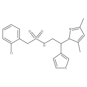 1-(2-chlorophenyl)-N-(2-(3,5-dimethyl-1H-pyrazol-1-yl)-2-(thiophen-3-yl)ethyl)methanesulfonamide Structure