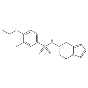 4-ethoxy-3-fluoro-N-(4,5,6,7-tetrahydropyrazolo[1,5-a]pyridin-5-yl)benzenesulfonamide结构式