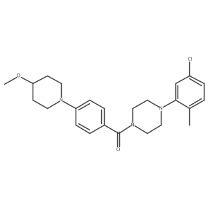 (4-(5-Chloro-2-methylphenyl)piperazin-1-yl)(4-(4-methoxypiperidin-1-yl)phenyl)methanone Structure
