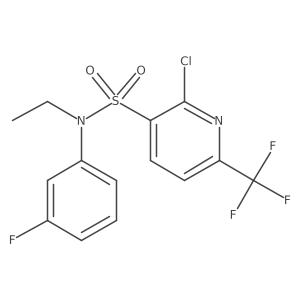 2-chloro-N-ethyl-N-(3-fluorophenyl)-6-(trifluoromethyl)pyridine-3-sulfonamide Structure