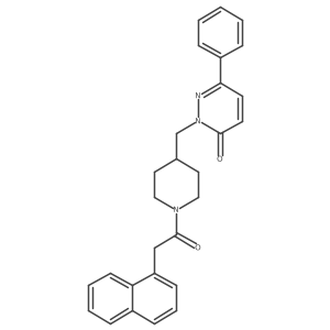 2-({1-[2-(Naphthalen-1-yl)acetyl]piperidin-4-yl}methyl)-6-phenyl-2,3-dihydropyridazin-3-one Structure