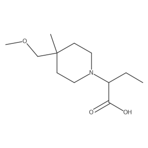 2-(4-(Methoxymethyl)-4-methylpiperidin-1-yl)butanoic acid Structure
