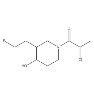 2-Chloro-1-(3-(2-fluoroethyl)-4-hydroxypiperidin-1-yl)propan-1-one Structure