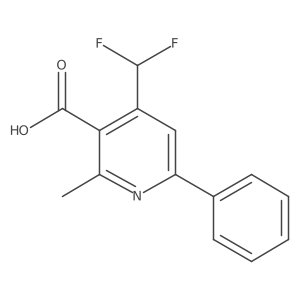 4-(Difluoromethyl)-2-methyl-6-phenylnicotinic acid结构式