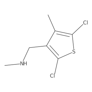 2,5-Dichloro-N,4-dimethyl-3-thiophenemethanamine结构式