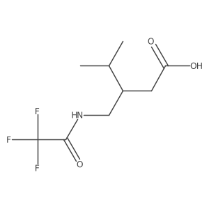 4-Methyl-3-[(trifluoroacetamido)methyl]pentanoic acid结构式
