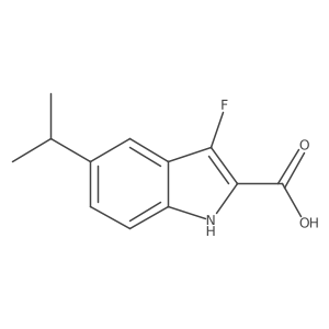 3-fluoro-5-(propan-2-yl)-1H-indole-2-carboxylic acid结构式