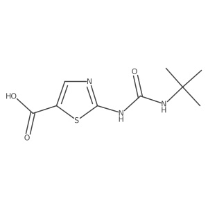 2-[(Tert-butylcarbamoyl)amino]-1,3-thiazole-5-carboxylic acid结构式