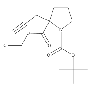 1-Tert-butyl 2-chloromethyl 2-(prop-2-yn-1-yl)pyrrolidine-1,2-dicarboxylate结构式