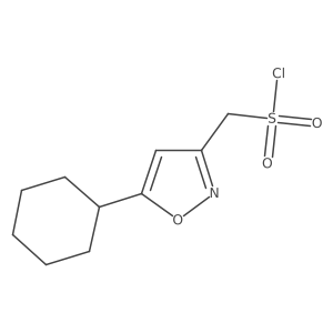 (5-Cyclohexyl-1,2-oxazol-3-yl)methanesulfonyl chloride Structure
