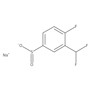Sodium 3-(difluoromethyl)-4-fluorobenzene-1-sulfinate结构式
