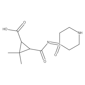 2,2-Dimethyl-3-[(1-oxo-1lambda6-thiomorpholin-1-ylidene)carbamoyl]cyclopropane-1-carboxylic acid Structure