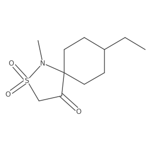 8-Ethyl-1-methyl-2lambda6-thia-1-azaspiro[4.5]decane-2,2,4-trione结构式