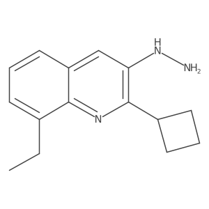 2-Cyclobutyl-8-ethyl-3-hydrazinylquinoline Structure