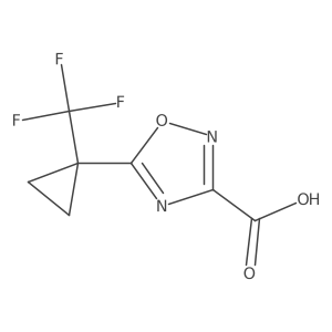 5-[1-(Trifluoromethyl)cyclopropyl]-1,2,4-oxadiazole-3-carboxylic acid Structure