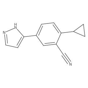 2-cyclopropyl-5-(1H-pyrazol-3-yl)benzonitrile Structure