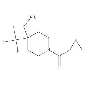 [1-Cyclopropanecarbonyl-4-(trifluoromethyl)piperidin-4-yl]methanamine Structure
