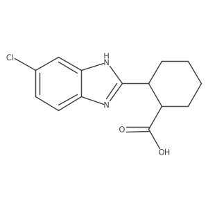 (1R,2S)-2-(6-Chloro-1H-benzimidazol-2-yl)cyclohexane-1-carboxylic acid结构式