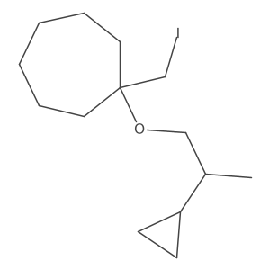 1-(2-Cyclopropylpropoxy)-1-(iodomethyl)cycloheptane Structure