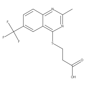 3-{[2-Methyl-6-(trifluoromethyl)quinazolin-4-yl]sulfanyl}propanoic acid Structure