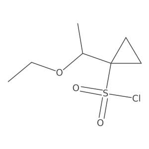 1-(1-Ethoxyethyl)cyclopropane-1-sulfonyl chloride Structure
