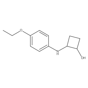 trans-2-[(4-Ethoxyphenyl)amino]cyclobutan-1-ol结构式
