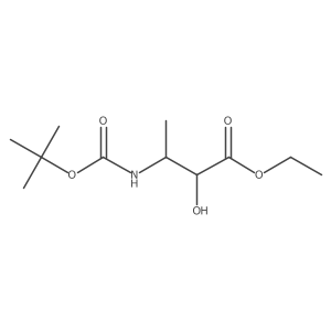 Ethyl 3-{[(tert-butoxy)carbonyl]amino}-2-hydroxybutanoate结构式