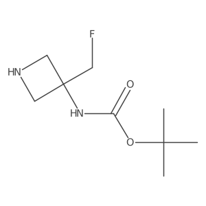 tert-butyl N-[3-(fluoromethyl)azetidin-3-yl]carbamate Structure