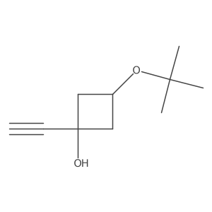 3-(Tert-butoxy)-1-ethynylcyclobutan-1-ol结构式