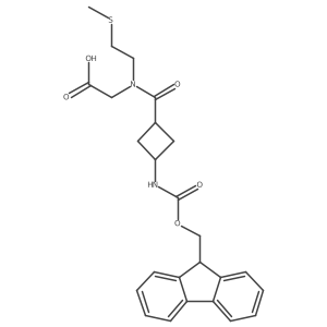 2-{1-[3-({[(9H-fluoren-9-yl)methoxy]carbonyl}amino)cyclobutyl]-N-[2-(methylsulfanyl)ethyl]formamido}acetic acid Structure