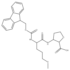 3-[2-({[(9H-fluoren-9-yl)methoxy]carbonyl}amino)-5-methoxypentanamido]oxolane-2-carboxylic acid结构式