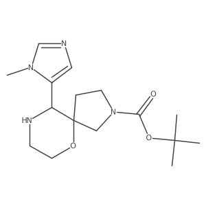 tert-butyl 10-(1-methyl-1H-imidazol-5-yl)-6-oxa-2,9-diazaspiro[4.5]decane-2-carboxylate结构式