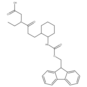 2-{N-ethyl-3-[2-({[(9H-fluoren-9-yl)methoxy]carbonyl}amino)cyclohexyl]propanamido}acetic acid结构式
