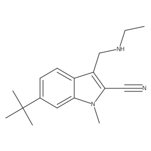 6-tert-butyl-3-[(ethylamino)methyl]-1-methyl-1H-indole-2-carbonitrile Structure