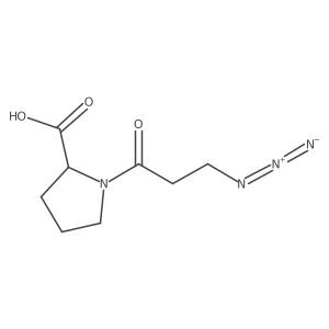 (2R)-1-(3-Azidopropanoyl)pyrrolidine-2-carboxylic acid Structure