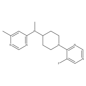 N-[1-(5-fluoropyrimidin-4-yl)piperidin-4-yl]-N,6-dimethylpyrimidin-4-amine Structure