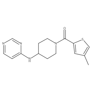 N-[1-(4-methylthiophene-2-carbonyl)piperidin-4-yl]pyrimidin-4-amine Structure
