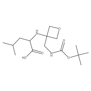 4-Methyl-2-[[3-[[(2-methylpropan-2-yl)oxycarbonylamino]methyl]oxetan-3-yl]amino]pentanoic acid Structure