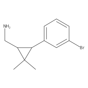 rac-[(1R,3R)-3-(3-bromophenyl)-2,2-dimethylcyclopropyl]methanamine Structure