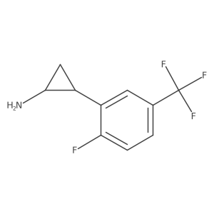 rac-(1R,2S)-2-[2-fluoro-5-(trifluoromethyl)phenyl]cyclopropan-1-amine Structure